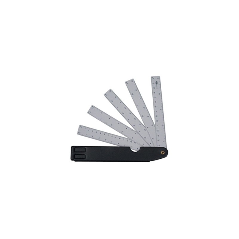 Escala pardo abanico 10 escalas 15 cm con estuche similpiel