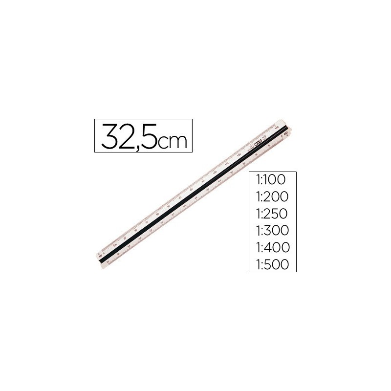 Escala mr 1632.20 1:100-200-250-300-400-500 30 cm estuche rigido color