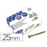 Encuadernadores liderpapel niquelados n.5 25 mm caja de 100 unidades