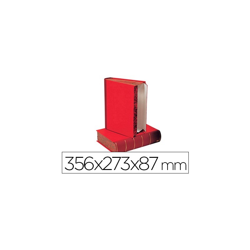 Caja transferencia liderpapel lomo libro de 80 mm color rojo355x80x255 mm Caja transferencia liderpapel lomo libro de 80 mm color rojo355x80x255 mm
