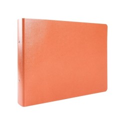 Carpeta de 2 anillas 40mm redondas liderpapel cuarto apaisado carton cuero
