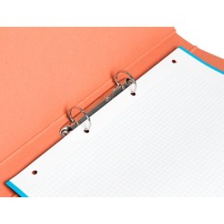 Carpeta de 2 anillas 25mm redondas liderpapel folio carton cuero