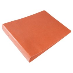 Carpeta de 2 anillas 40mm redondas liderpapel cuarto apaisado carton cuero