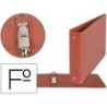 Carpeta de 2 anillas 25mm redondas liderpapel folio apaisado carton cuero