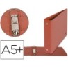 Carpeta de 2 anillas 25mm redondas liderpapel cuarto apaisado carton cuero