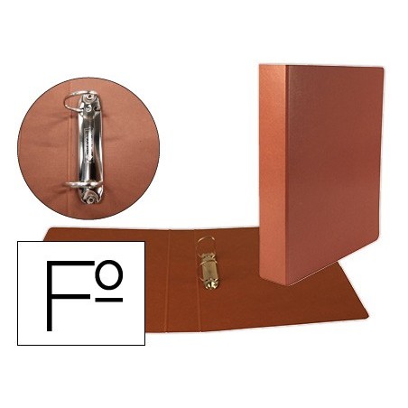Carpeta de 2 anillas 40mm mixtas liderpapel folio cartoncuero