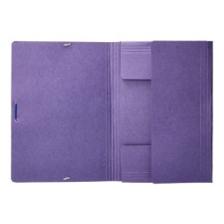 Carpeta liderpapel gomas folio 3 solapas carton compacto azul