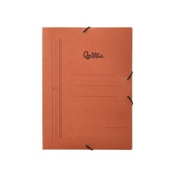 Carpeta liderpapel gomas folio 3 solapas carton compacto cuero