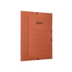 Carpeta liderpapel gomas folio 3 solapas carton compacto cuero