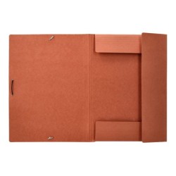 Carpeta liderpapel gomas folio 3 solapas carton compacto cuero