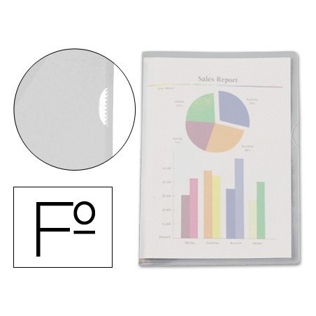 Carpeta dossier uñero plastico esselte folio translucidoo