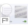 Bloc musica liderpapel pentagrama 3mm folio apaisado 20 hojas 100g/m2