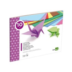 Bloc trabajos manuales liderpapel cartulina 240x315mm 10 hojas colores surtidos
