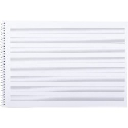Bloc musica liderpapel pentagrama 3mm folio apaisado 20 hojas 100g/m2