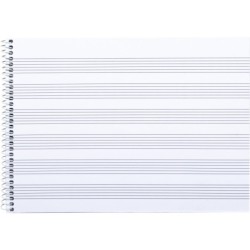 Bloc musica liderpapel para guitarra hexagrama 3 mm cuarto 20 hojas 100g/m2