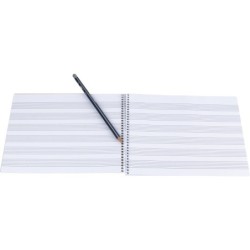 Bloc musica liderpapel para guitarra hexagrama 3 mm cuarto 20 hojas 100g/m2