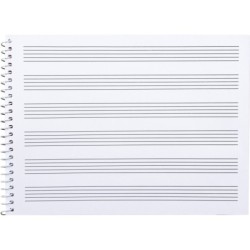 Bloc musica liderpapel pentagrama 3mm cuarto 20 hojas 100g/m2