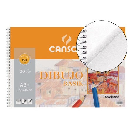 Bloc dibujo basik din a3 32.5x46 cm 20 hojas de 150 gr/m2