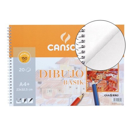 Bloc dibujo basik din a4 23x32.5 cm 20 hojas de 150 gr/m2
