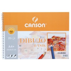 Bloc dibujo basik din a4 23x32.5 cm 20 hojas de 150 gr/m2