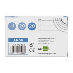 Anilla bisagra liderpapel niquelada n.1 diametro 20 mm caja de 20 unidades