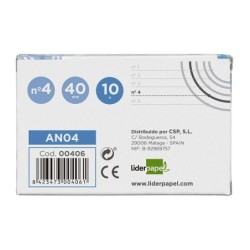 Anilla bisagra liderpapel niquelada n.4 diametro 40 mm caja de 10 unidades