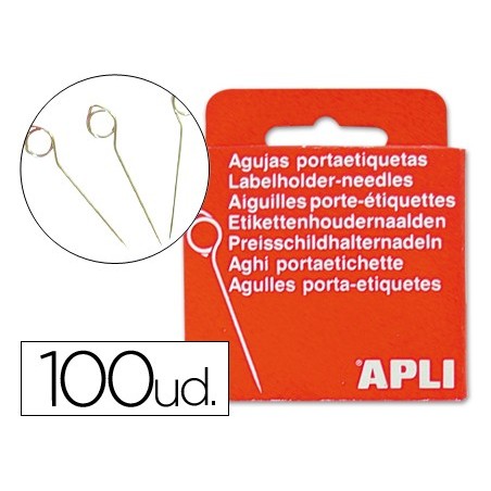 Agujas portaetiquetas apli caja de 100 unidades