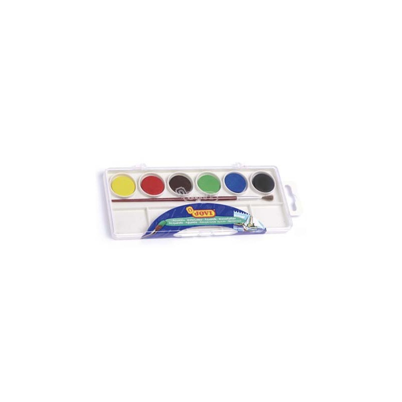 Acuarela jovi 6 colores con pincel estuche de plastico