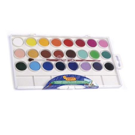 Acuarela jovi 24 colores con pincel estuche de plastico