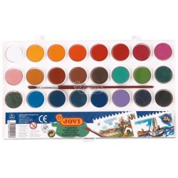 Acuarela jovi 24 colores con pincel estuche de plastico