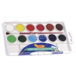 Acuarela jovi 12 colores con pincel estuche de plastico