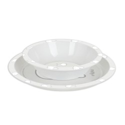 Set de platos cubiertos y vaso safta miffy menta 260x260x90 mm