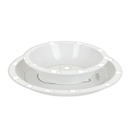 Set de platos cubiertos y vaso safta miffy menta 260x260x90 mm
