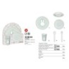 Set de platos cubiertos y vaso safta miffy menta 260x260x90 mm