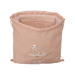 Saco plano safta junior reciclado y repelente agua sophie la girafe cookie 340x260x10 mm
