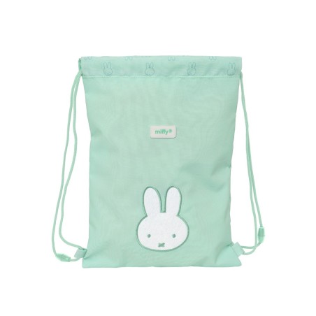 Saco plano safta junior reciclado y repelente agua miffy menta 340x260x10 mm