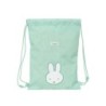 Saco plano safta junior reciclado y repelente agua miffy menta 340x260x10 mm