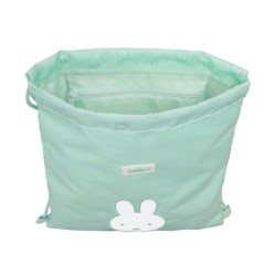 Saco plano safta junior reciclado y repelente agua miffy menta 340x260x10 mm