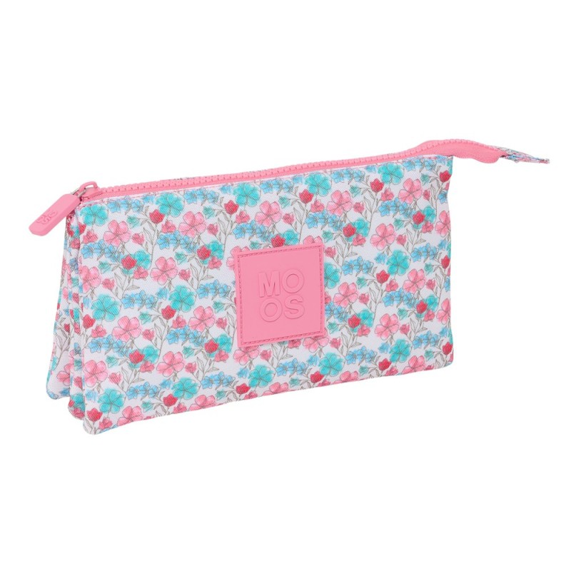 Bolso escolar portatodo safta triple reciclado moos floresistente 120x220x30 mm