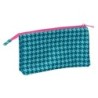 Bolso escolar portatodo safta triple nait nait pata de gallo verde 120x220x30 mm