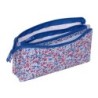 Bolso escolar portatodo safta triple nait nait floresistente coimbra azul 120x220x30 mm