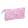 Bolso escolar portatodo safta triple gabby s dollhouse party 120x220x30 mm