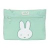Bolso escolar portatodo safta grande 2 cremallera reciclado y repelente agua miffy menta 160x230x30 mm
