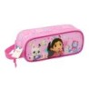 Bolso escolar portatodo safta doble gabby s dollhouse party 80x210x60 mm