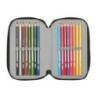 Plumier escolar safta triple 36 piezas tortugas ninja 195x125x55 mm