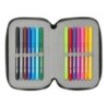 Plumier escolar safta triple 36 piezas tortugas ninja 195x125x55 mm