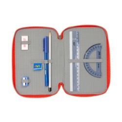 Plumier escolar safta triple 36 piezas super mario world 195x125x55 mm