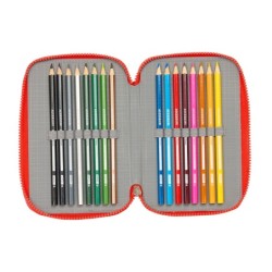 Plumier escolar safta triple 36 piezas super mario world 195x125x55 mm