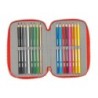 Plumier escolar safta triple 36 piezas super mario world 195x125x55 mm