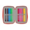 Plumier escolar safta triple 36 piezas super mario world 195x125x55 mm